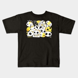 Skull Doodle GOLD Kids T-Shirt